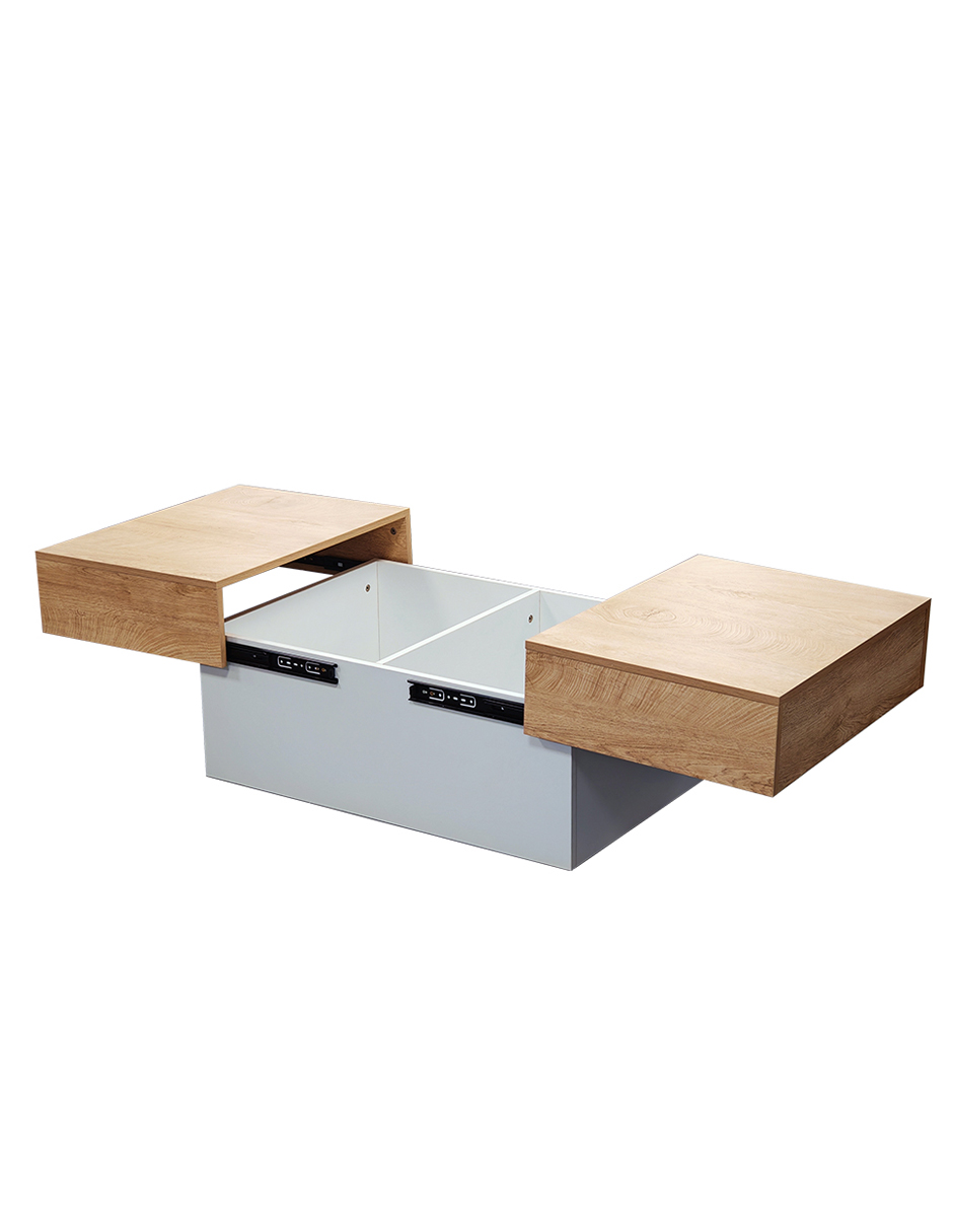 Foto 4 pulgar | Mesa De Centro Mobi Congo Blanco Y Café