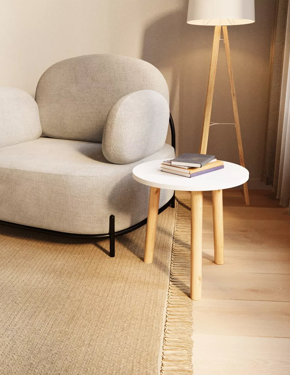 Foto 4 pulgar | Mesa Auxiliar De Lámpara O Libros Pro, Mueble O Librero Color Blanco