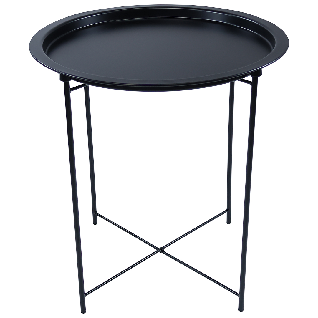 Mesa Lateral Redonda Negra Cb018