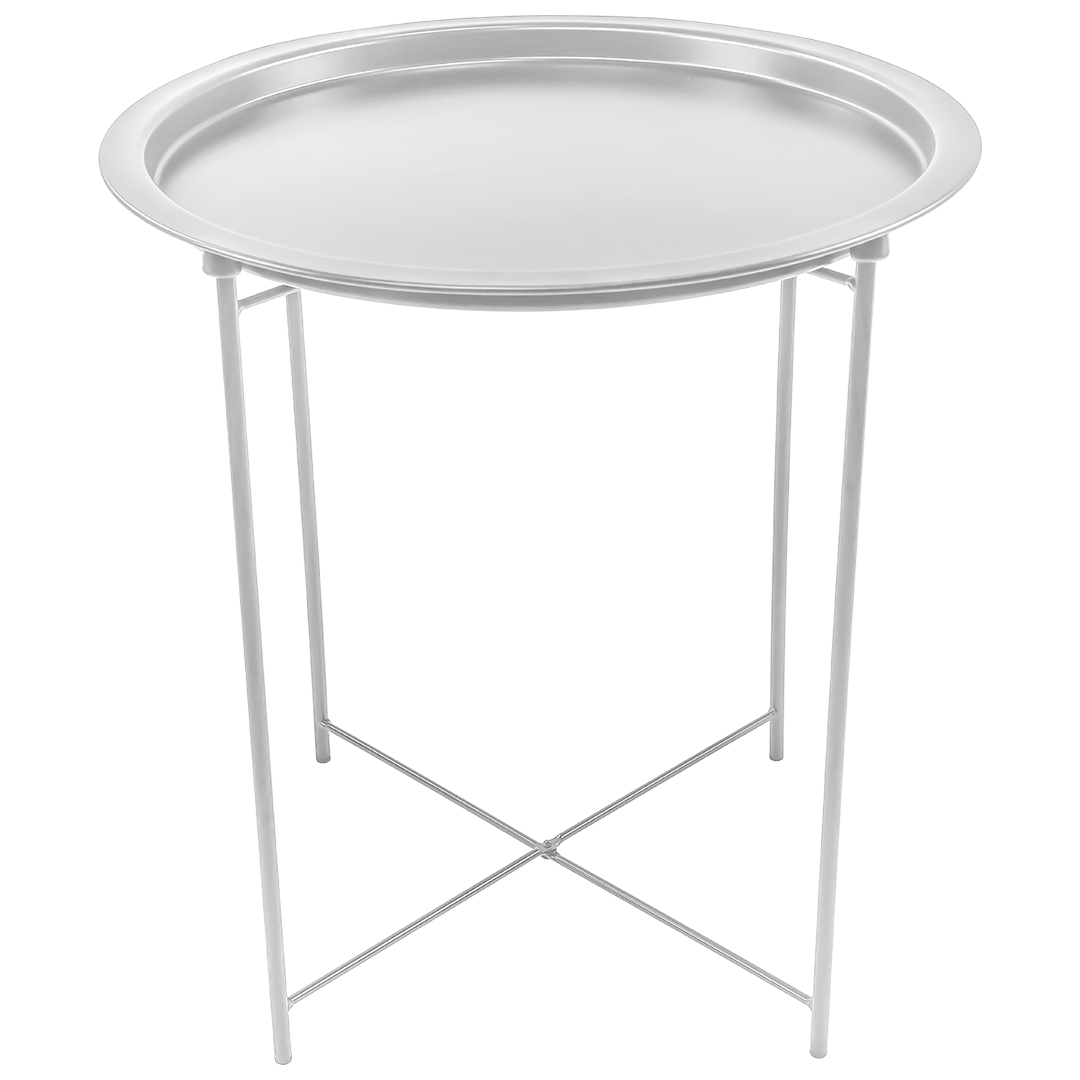 Mesa Lateral Redonda Blanca Cb018