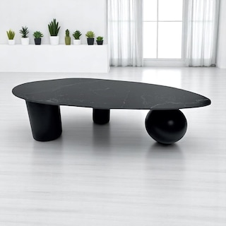 Foto 2 | Mesa De Centro Fausto Stone Negra
