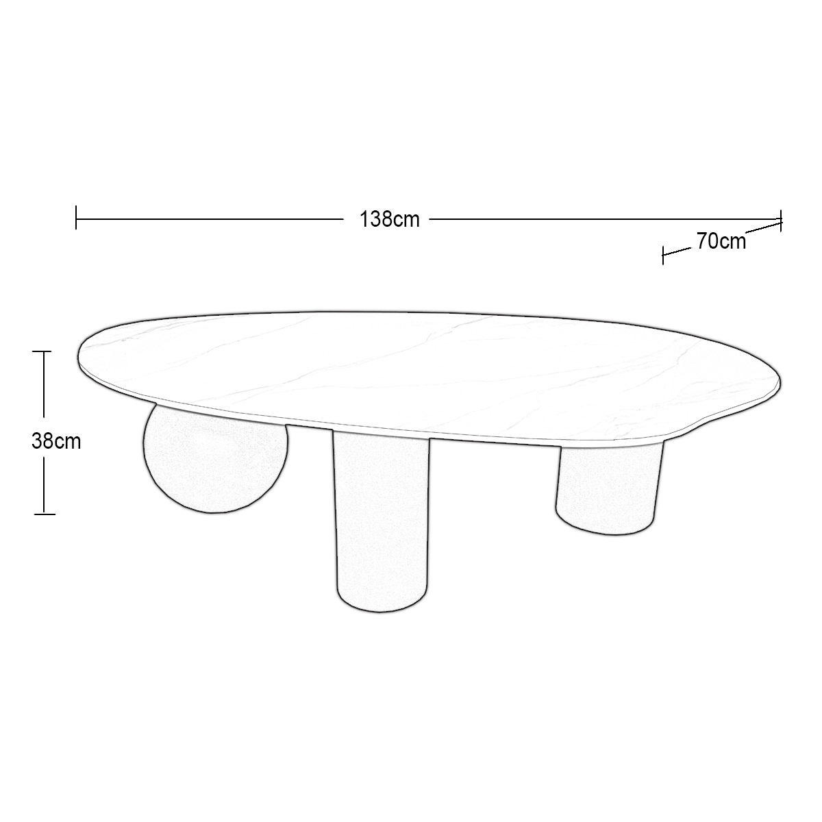 Foto 4 | Mesa De Centro Fausto Stone Negra