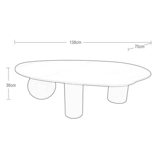 Foto 4 | Mesa De Centro Fausto Stone Blanca