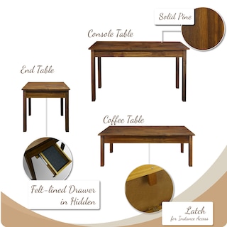 Foto 3 | Mesa Auxiliar Casual Home Kennedy 615-15 Con Cajón Oculto - Venta Internacional.