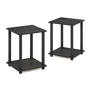 Foto 1 | Mesa Auxiliar Furinno Simplistic, Juego De 2 Unidades, Color Café Espresso Y Negro - Venta Internacional.