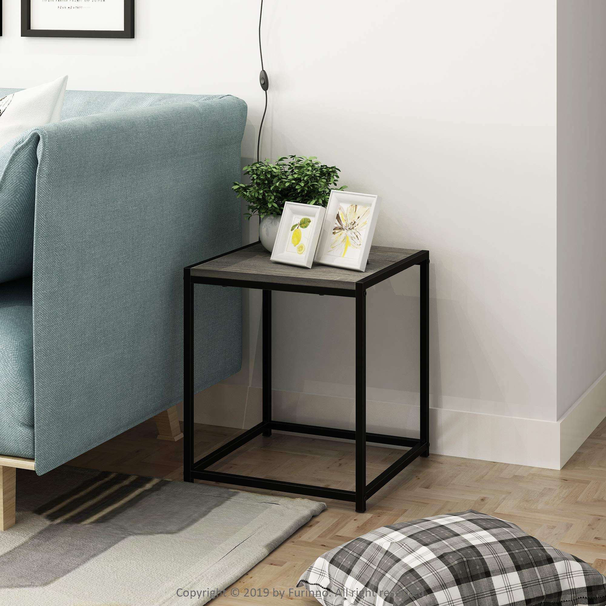 Foto 4 pulgar | Mesa Auxiliar Furinno Camnus Modern Living Roble Francés Gris - Venta Internacional.