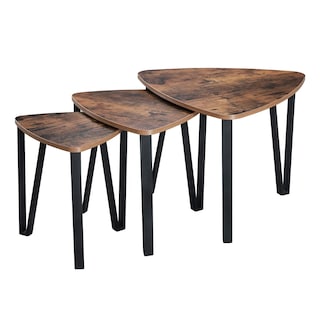 Foto 1 | Mesas De Café Anidadas Vasagle Ulnt13x, Rústicas, Marrón/negro - Venta Internacional.