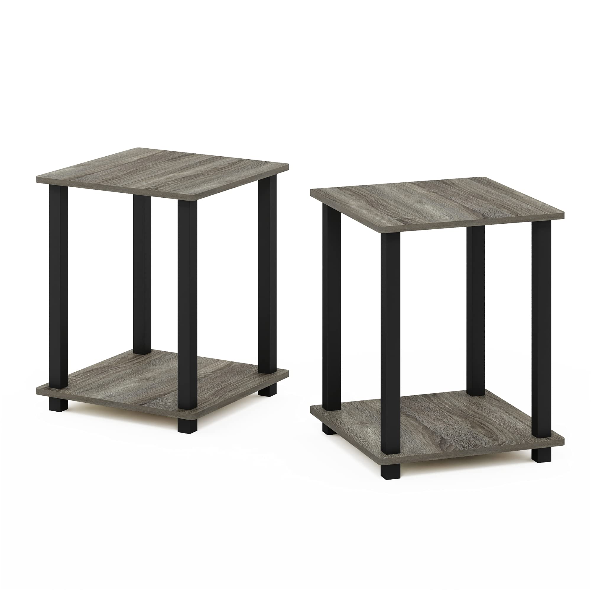 Foto 5 pulgar | Mesa Auxiliar Furinno Simplistic, Juego De 2 Unidades, Roble Francés, Gris Y Negro - Venta Internacional.
