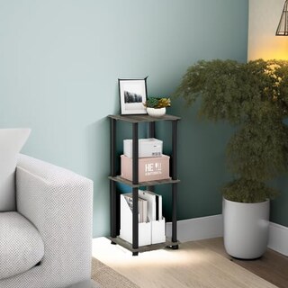 Foto 5 | Mesa Auxiliar Furinno Simplistic, Juego De 2 Unidades, Roble Francés, Gris Y Negro - Venta Internacional.
