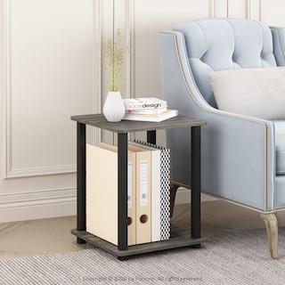 Foto 7 | Mesa Auxiliar Furinno Simplistic, Juego De 2 Unidades, Roble Francés, Gris Y Negro - Venta Internacional.