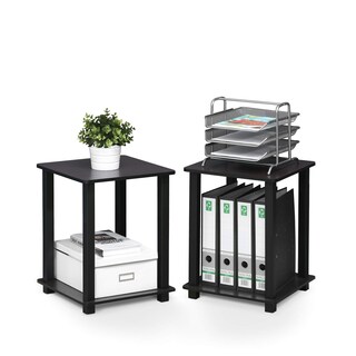 Foto 4 | Mesa Auxiliar Furinno Simplistic, Juego De 2 Unidades, Color Nogal Oscuro - Venta Internacional.