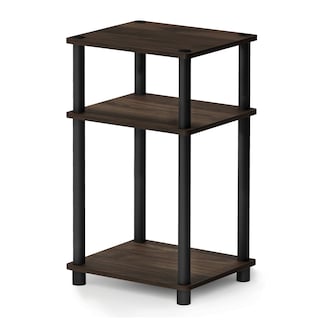 Foto 1 | Mesa Auxiliar Furinno Just De 3 Niveles Con Tubo Torneado Columbia Walnut - Venta Internacional.