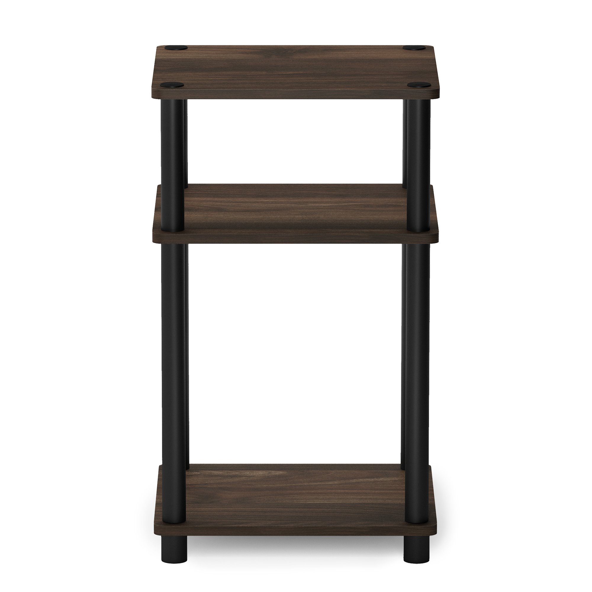 Foto 6 | Mesa Auxiliar Furinno Just De 3 Niveles Con Tubo Torneado Columbia Walnut - Venta Internacional.