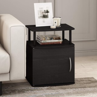Foto 2 | Mesa Auxiliar Furinno Jaya De Madera Negra Con Estante Y Almacenamiento - Venta Internacional.