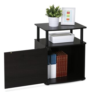 Foto 4 | Mesa Auxiliar Furinno Jaya De Madera Negra Con Estante Y Almacenamiento - Venta Internacional.