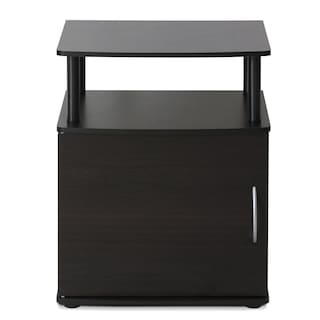 Foto 6 | Mesa Auxiliar Furinno Jaya De Madera Negra Con Estante Y Almacenamiento - Venta Internacional.