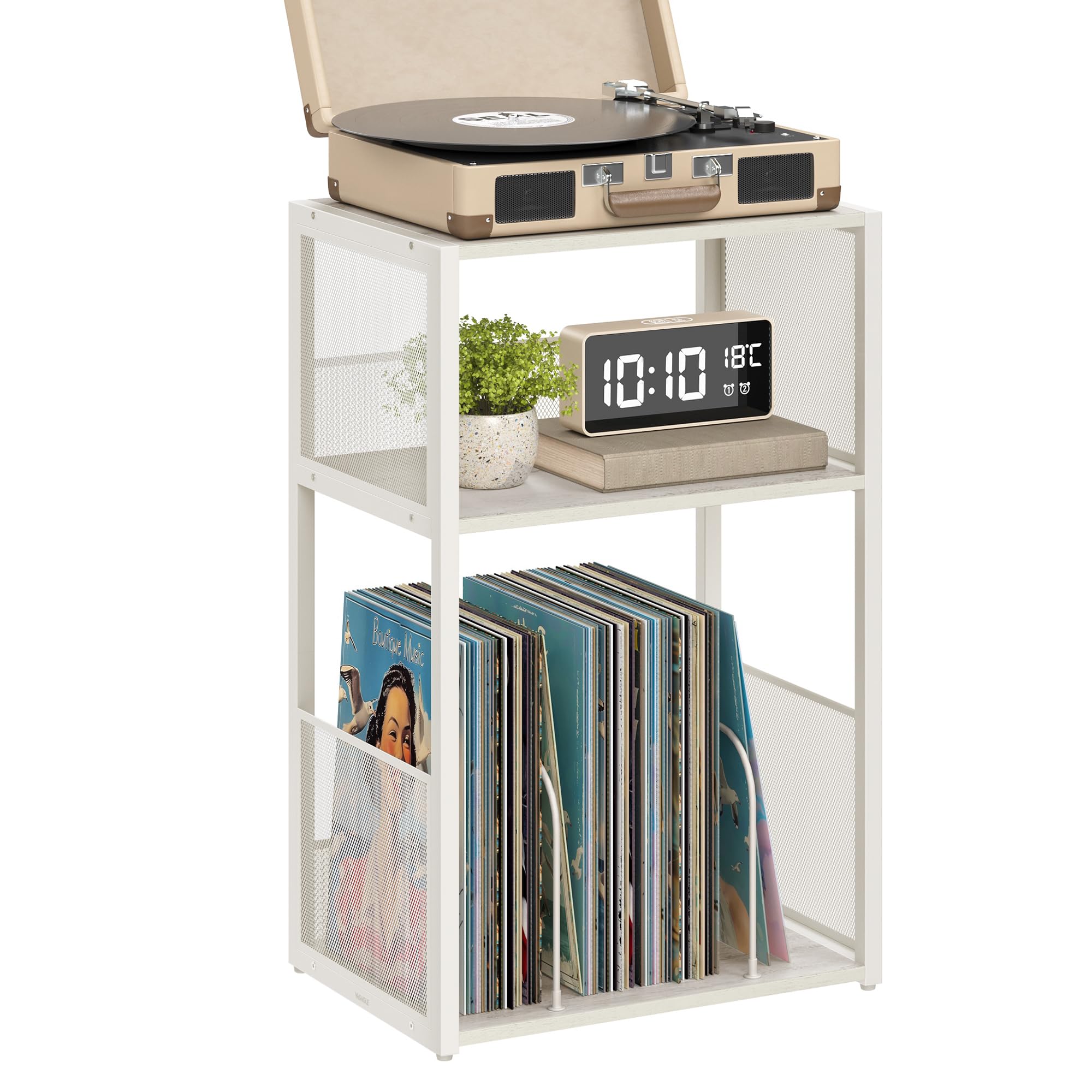 Soporte Para Tocadiscos Vasagle, 3 Niveles, Almacenamiento De Vinilo Para 100 Álbumes - Venta Internacional.