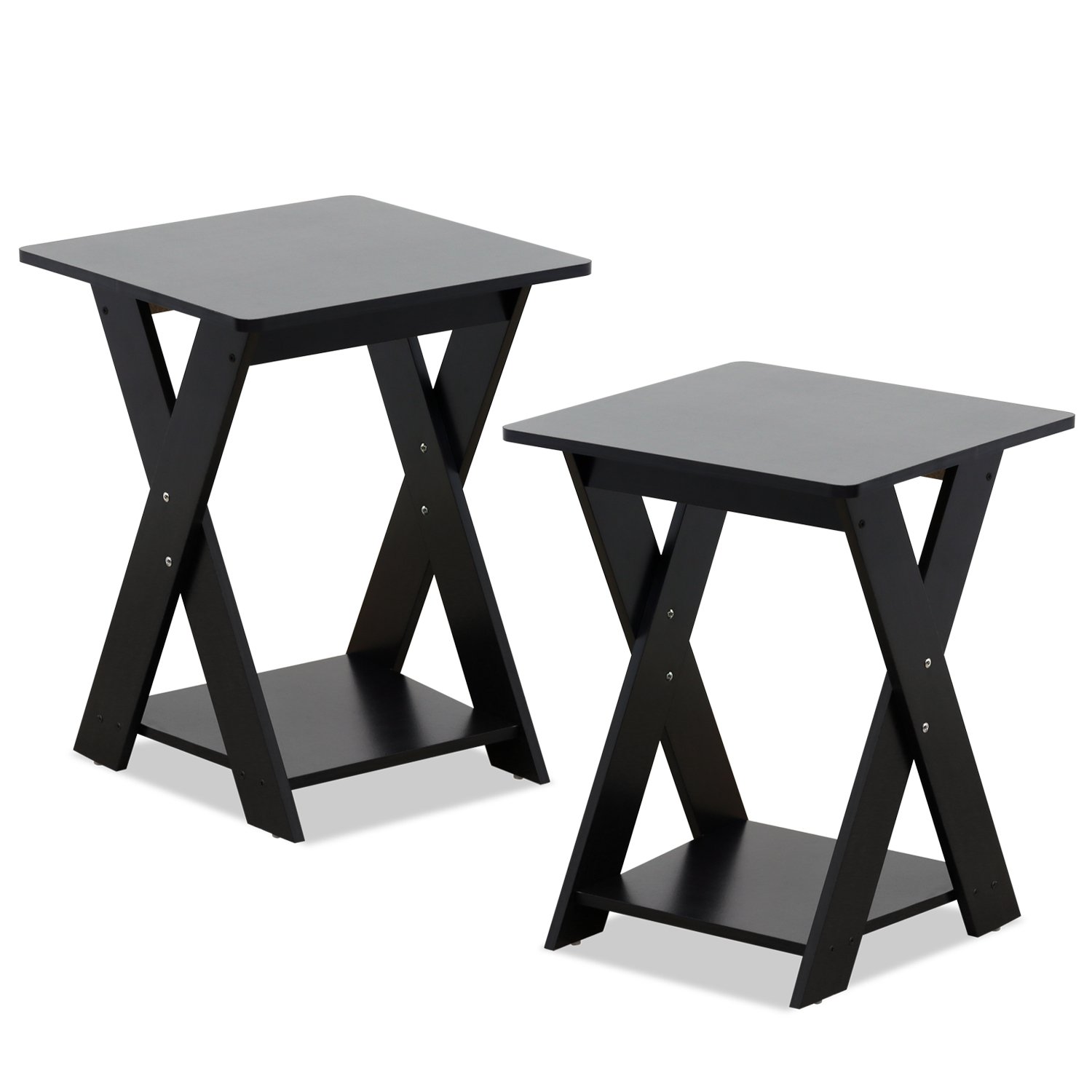 Foto 2 pulgar | Juego De Mesa Auxiliar Furinno Modern Simplistic, Paquete De 2 Unidades, Espresso - Venta Internacional.