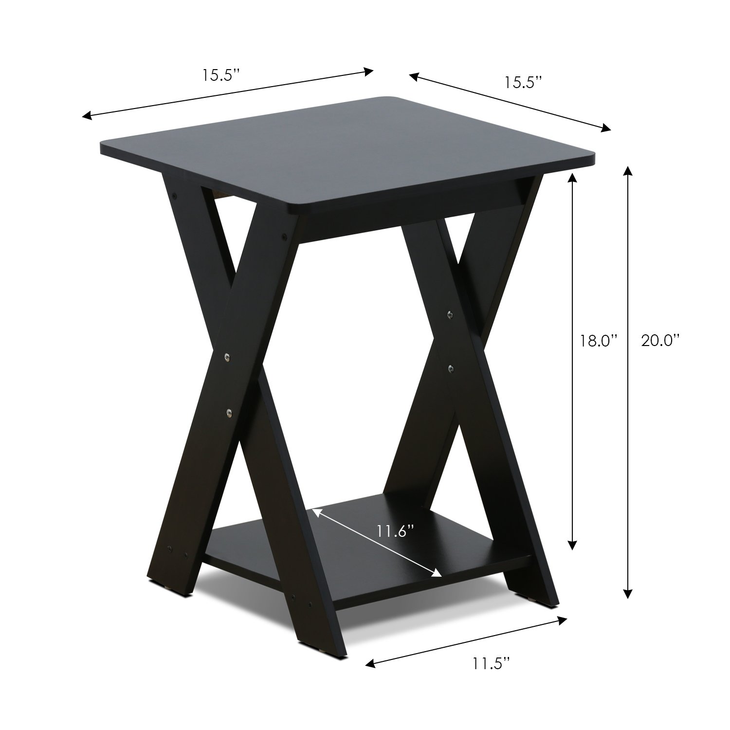 Foto 3 pulgar | Juego De Mesa Auxiliar Furinno Modern Simplistic, Paquete De 2 Unidades, Espresso - Venta Internacional.