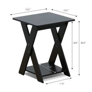 Foto 2 | Juego De Mesa Auxiliar Furinno Modern Simplistic, Paquete De 2 Unidades, Espresso - Venta Internacional.