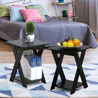 Foto 6 | Juego De Mesa Auxiliar Furinno Modern Simplistic, Paquete De 2 Unidades, Espresso - Venta Internacional.