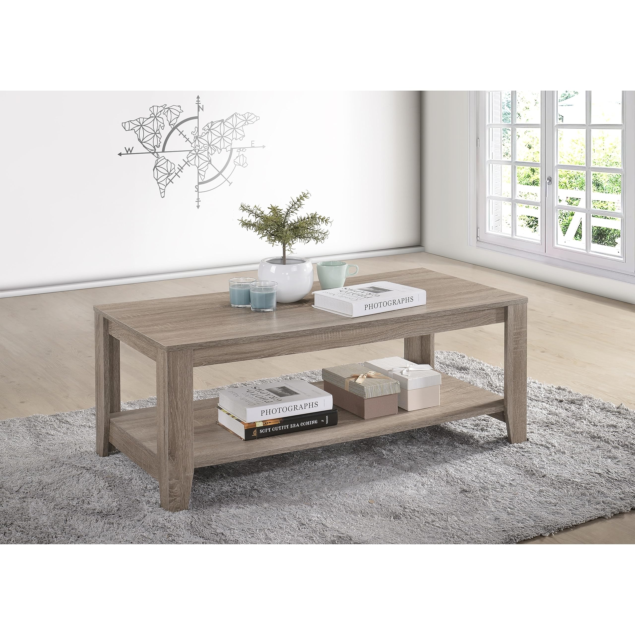 Mesa De Cóctel Progressive Furniture Barry Grey 42x51x43cm - Venta Internacional.
