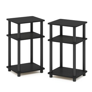 Foto 1 | Mesa Furinno Just de 3 Niveles Turn-n-tube 2 Piezas Negras - Venta Internacional