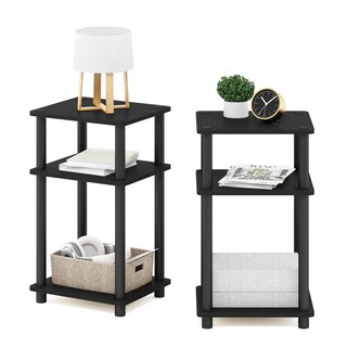 Foto 5 | Mesa Furinno Just de 3 Niveles Turn-n-tube 2 Piezas Negras - Venta Internacional