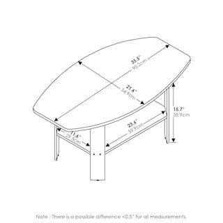 Foto 2 | Mesa de Centro para Sala Furinno Cafe-Venta Internacional
