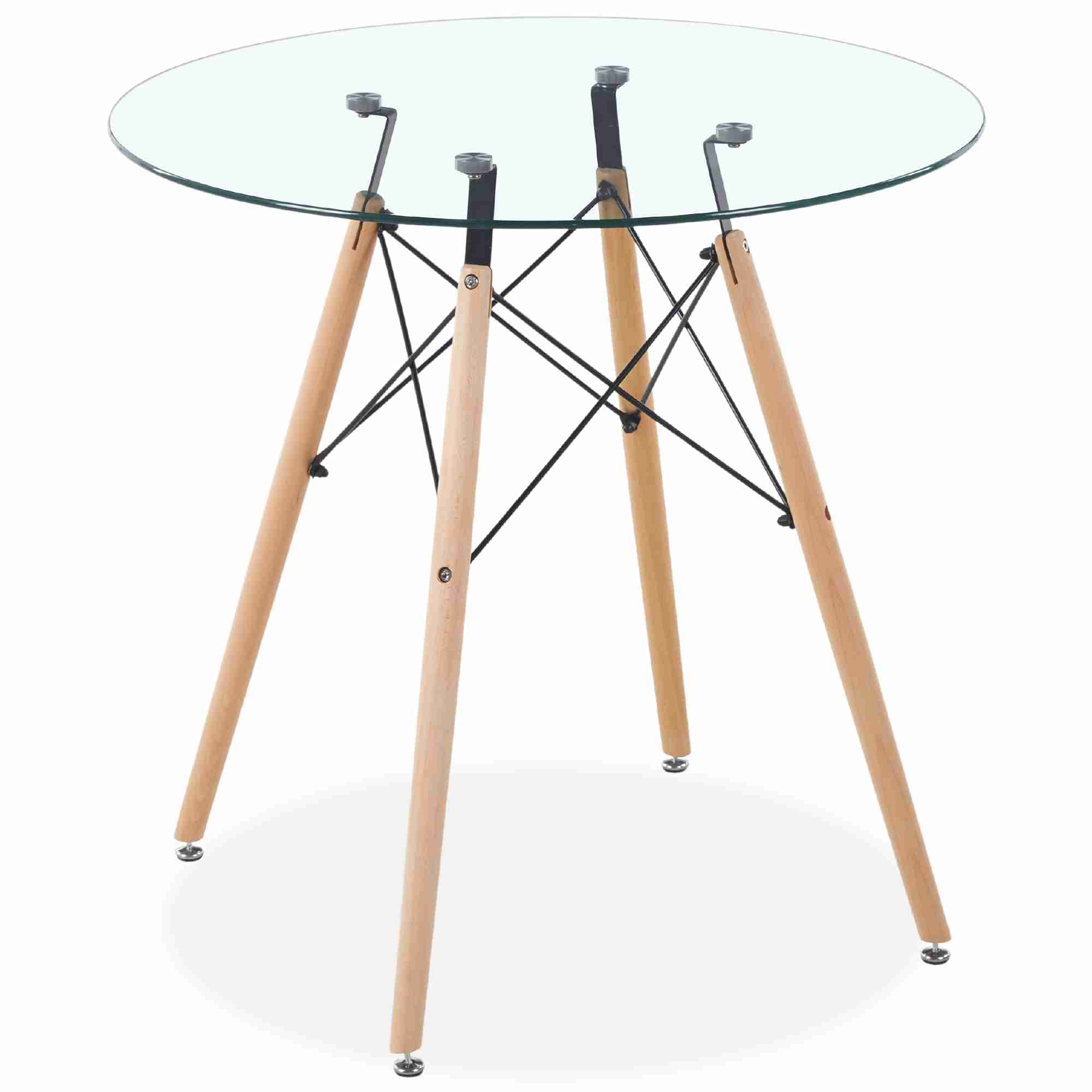 Mesa De Comedor Redonda Vidrio Cristal Templado