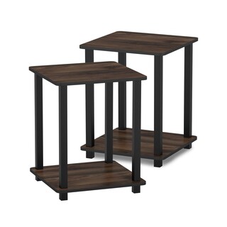 Foto 1 | Mesa Auxiliar Furinno Simplistic, Juego De 2 Unidades, Color Nogal Columbia Y Negro - Venta Internacional.