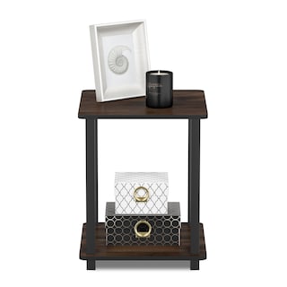 Foto 5 | Mesa Auxiliar Furinno Simplistic, Juego De 2 Unidades, Color Nogal Columbia Y Negro - Venta Internacional.