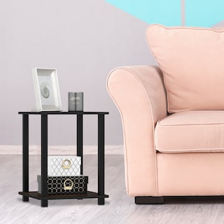 Foto 6 | Mesa Auxiliar Furinno Simplistic, Juego De 2 Unidades, Color Nogal Columbia Y Negro - Venta Internacional.