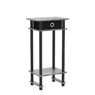 Foto 4 | Mesa Auxiliar Furinno Turn-n-tube, Alta, Roble Francés, Gris, Con Cajón - Venta Internacional.