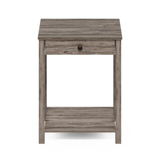 Foto 4 | Mesa Auxiliar Furinno Classic Con Cajón De Roble Rústico - Venta Internacional.