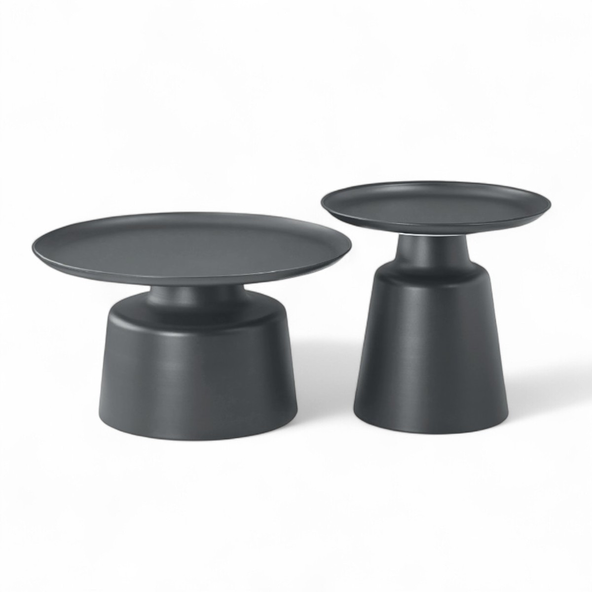 Set de Mesas Luver 2 piezas Gris oscuro Terzetto