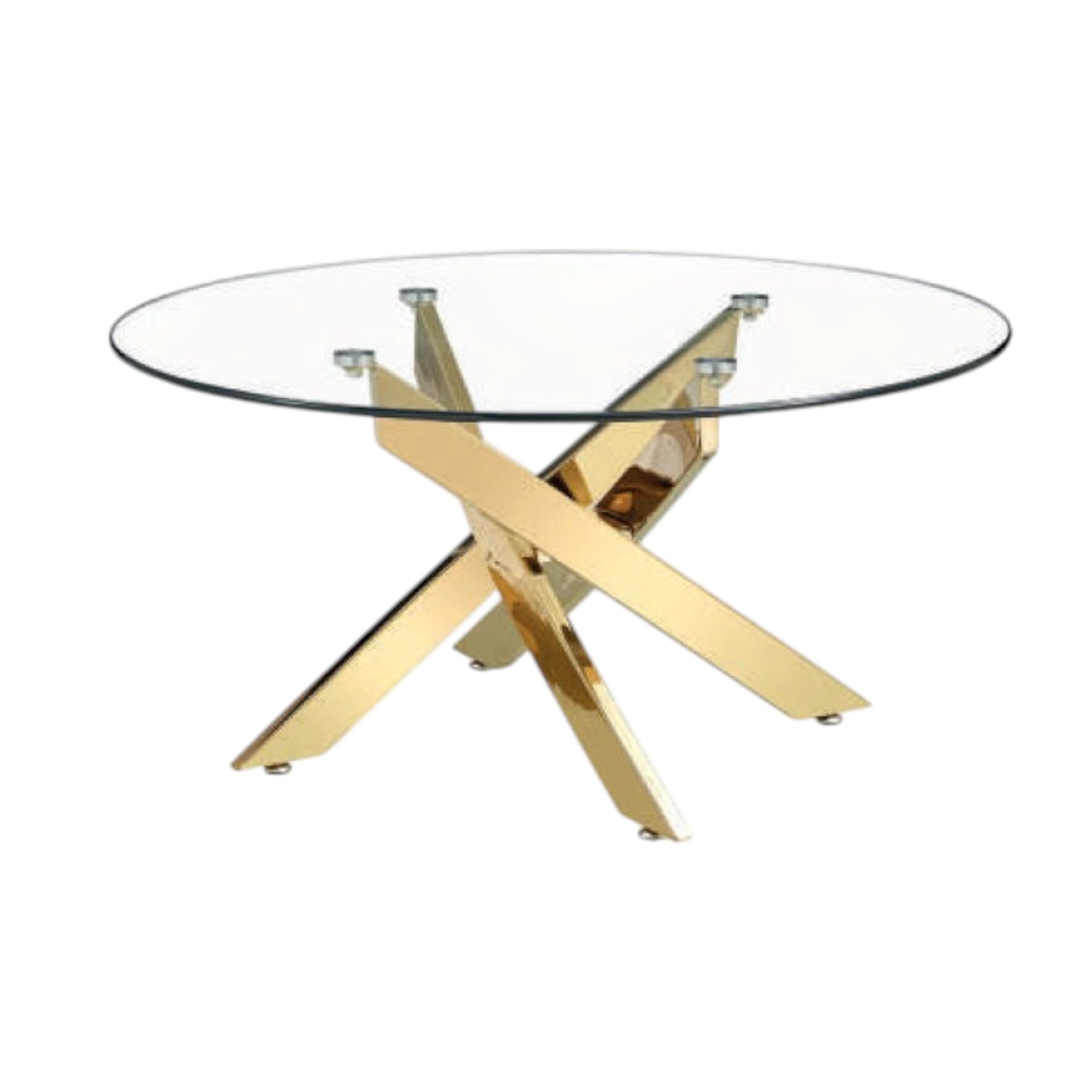 Foto 1 | Mesa De Centro Redonda Claudio Ii Gold