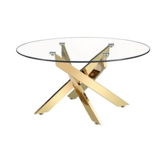 Foto 1 | Mesa De Centro Redonda Claudio Ii Gold