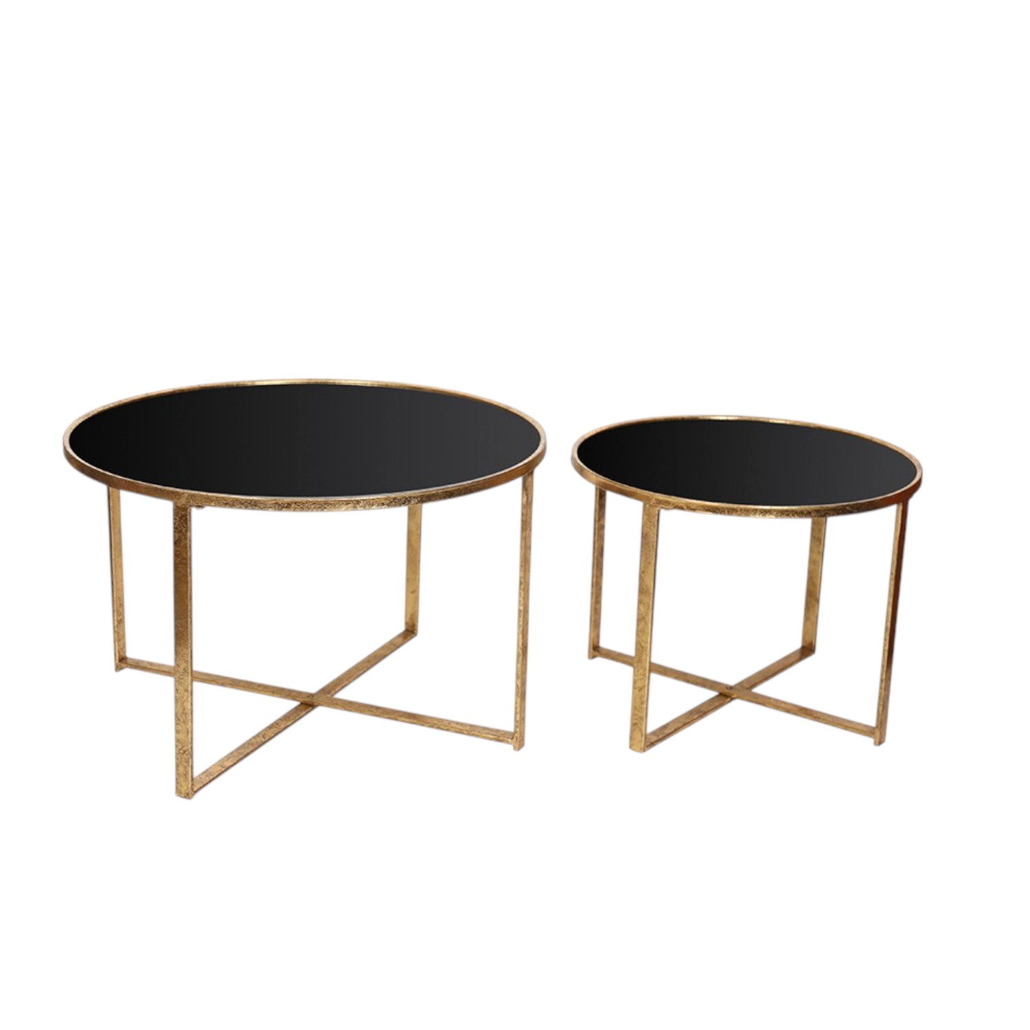 Foto 1 | Mesa Ocasional Priscilla Tag 2 Mesas Negro/gold