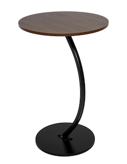 Foto 1 | Mesa Centro Minimalista Auxiliar Circular Sala Moderna Marron Cocina Lateral Metal Mdf