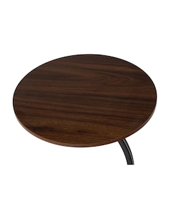 Foto 5 | Mesa Centro Minimalista Auxiliar Circular Sala Moderna Marron Cocina Lateral Metal Mdf