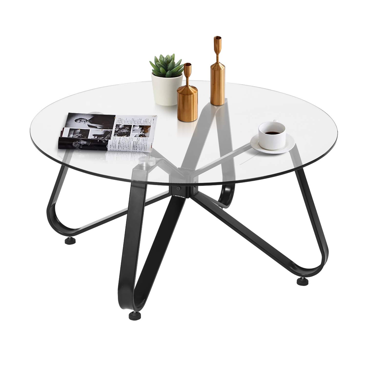 Foto 2 pulgar | Mesa De Centro Furniturer Konya Negro 80 X 80 X 39.5 Cm