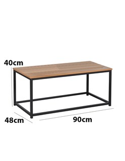 Foto 2 | Mesa De Centro Moderna Auxiliar Madera 90x48x40 Color Nogal
