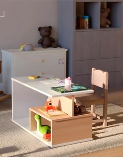 Foto 8 | Mesa Centro Elegante Minimalista Organizador Color Blanco