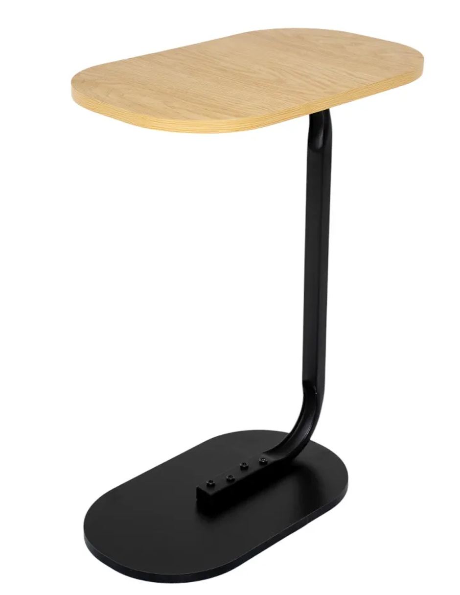 Foto 4 pulgar | Mesa Mesas Centro Minimalista Auxiliar Ovalada Sala Moderna Color Negro