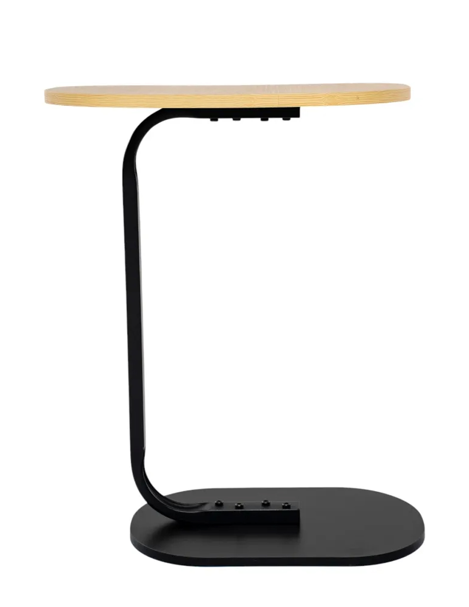 Foto 7 pulgar | Mesa Mesas Centro Minimalista Auxiliar Ovalada Sala Moderna Color Negro