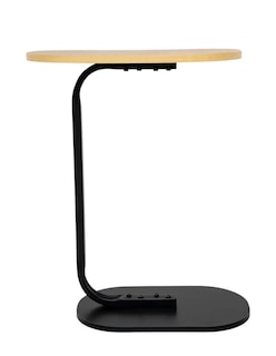 Foto 6 | Mesa Mesas Centro Minimalista Auxiliar Ovalada Sala Moderna Color Negro
