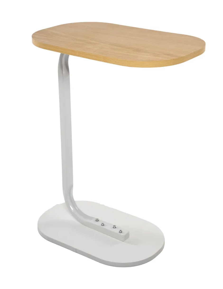 Foto 2 pulgar | Mesa Mesas De Centro Minimalista Mesa Auxiliar Ovalada Para Sala Moderna Color Blanco