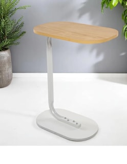 Foto 5 | Mesa Mesas De Centro Minimalista Mesa Auxiliar Ovalada Para Sala Moderna Color Blanco