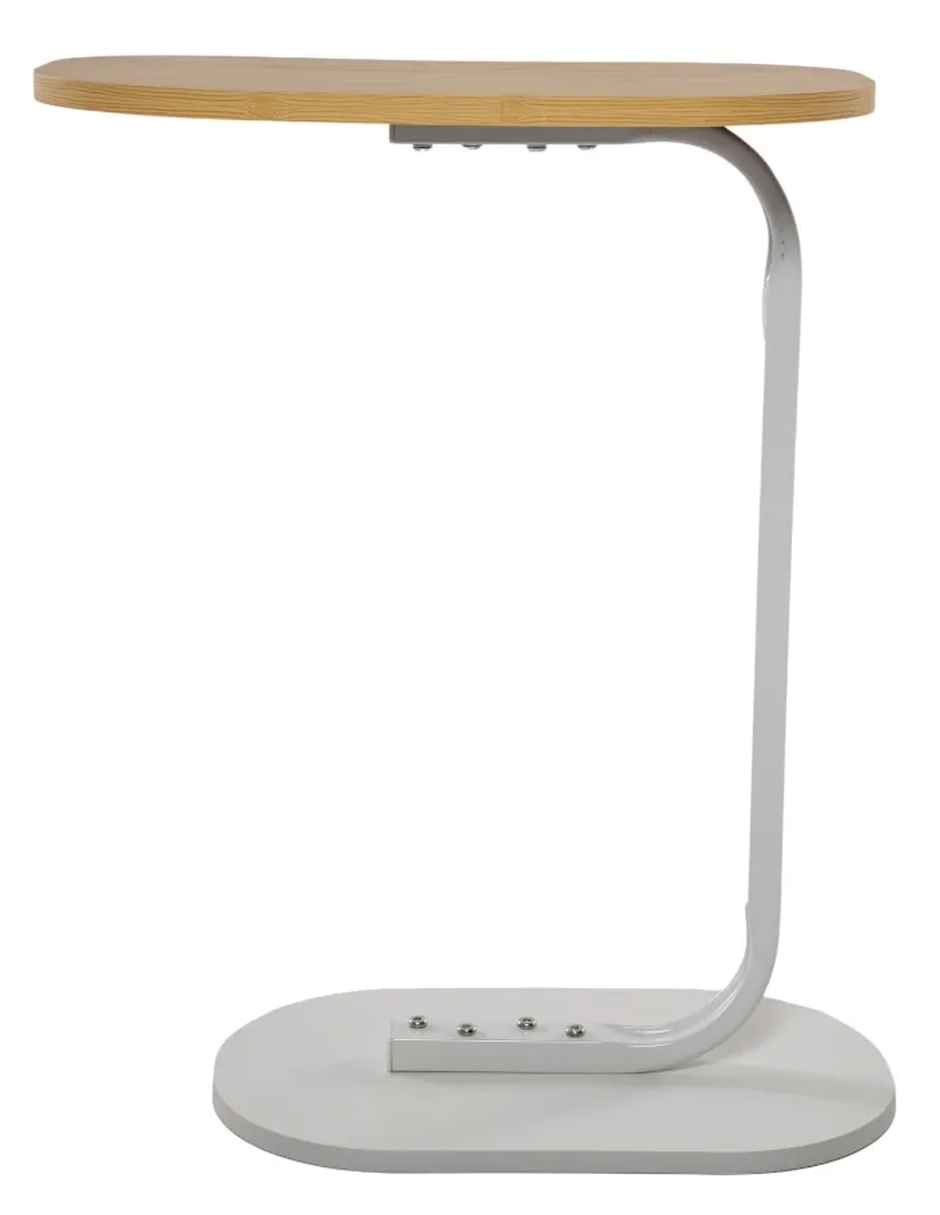 Foto 7 pulgar | Mesa Mesas De Centro Minimalista Mesa Auxiliar Ovalada Para Sala Moderna Color Blanco